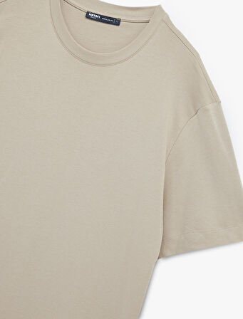 Regular Fit Bisiklet Yaka Pamuklu Kısa Kollu Basic Tişört