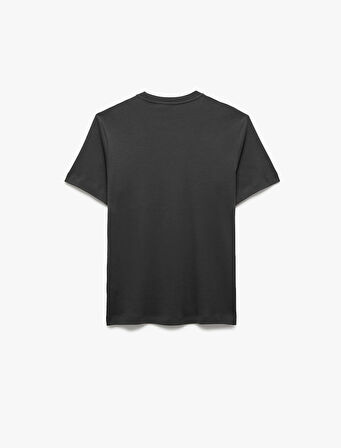 Regular Fit Bisiklet Yaka Pamuklu Kısa Kollu Basic Tişört
