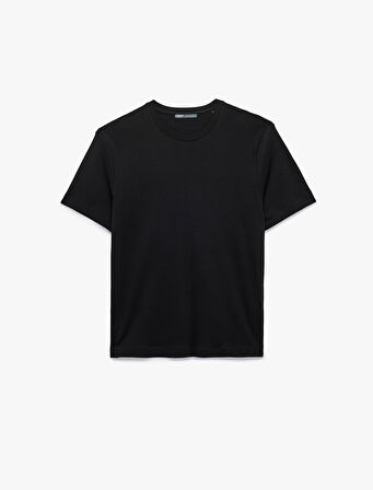 Regular Fit Bisiklet Yaka Pamuklu Kısa Kollu Basic Tişört