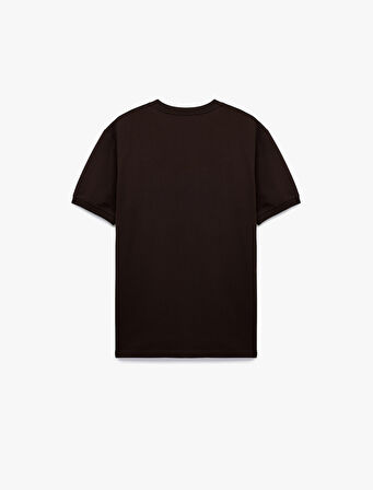 Regular Fit Kısa Kollu Bisiklet Yaka Pamuklu Baskılı Tişört