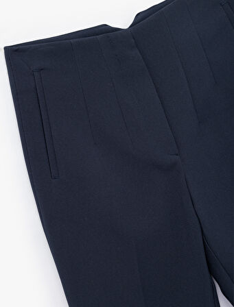 Regular Fit Yüksek Bel Cigarette Kumaş Pantolon