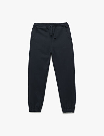 Rahat Lastikli Paça Cepli Basic Jogger Eşofman Altı