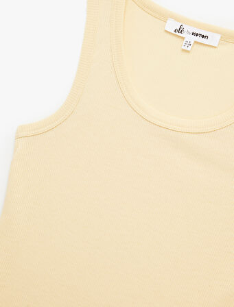 Dar Kesim Bisiklet Yaka Kaşkorse Viskon Karışımlı Basic Kolsuz Atlet