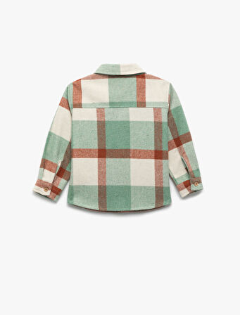 Cepli Ekoseli Uzun Kollu Oduncu Gömlek