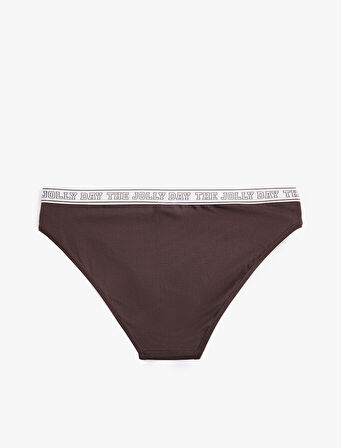 Pamuklu Rahat Kalıp Baskılı Bantlı Brief Külot