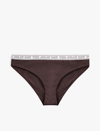 Pamuklu Rahat Kalıp Baskılı Bantlı Brief Külot