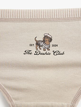 Rahat Kalıp Pamuklu Baskılı Brazilian Külot