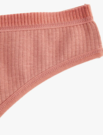 Rahat Kalıp Fitilli Pamuklu Brazilian Külot