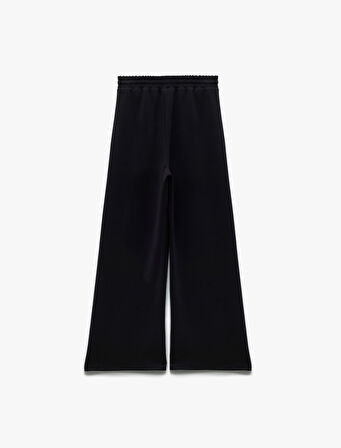 Modal Karışımlı Normal Bel Cepli Geniş Düz Paça Eşofman Altı