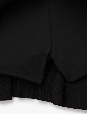 Rahat Kalıp Yüksek Bel Pileli Şort Etek