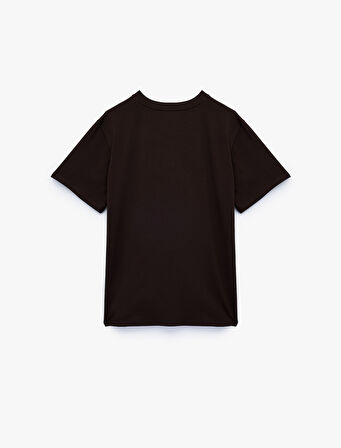 Kısa Kollu Bisiklet Yaka Pamuklu Basic Oversize Tişört