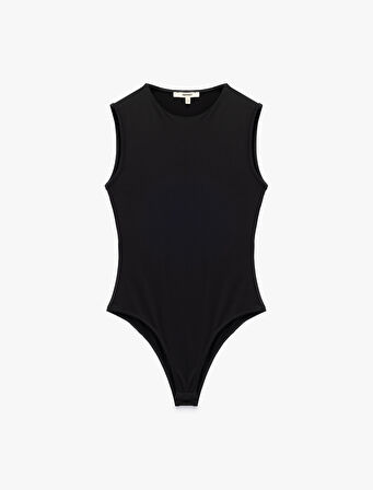 Slim Fit Kolsuz Bisiklet Yaka Bodysuit