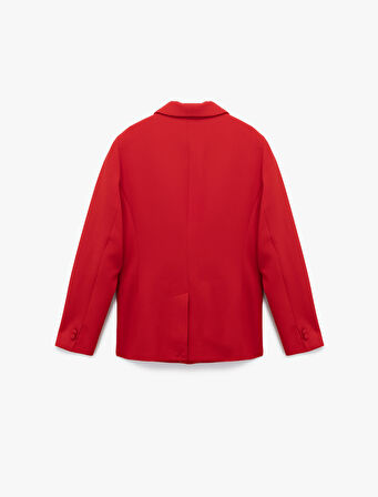 Cepli Uzun Kollu Kruvaze Blazer Ceket