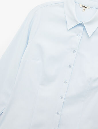 Slim Fit Uzun Kollu Klasik Yaka Poplin Gömlek