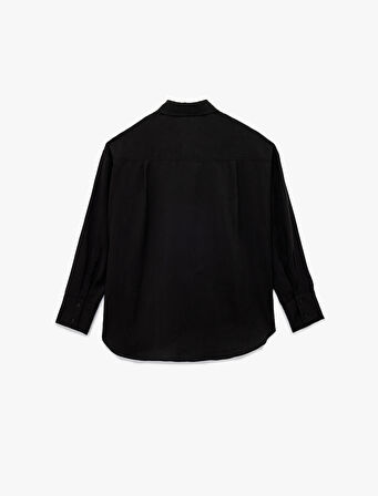 Klasik Yaka Uzun Kollu Oversize Gömlek