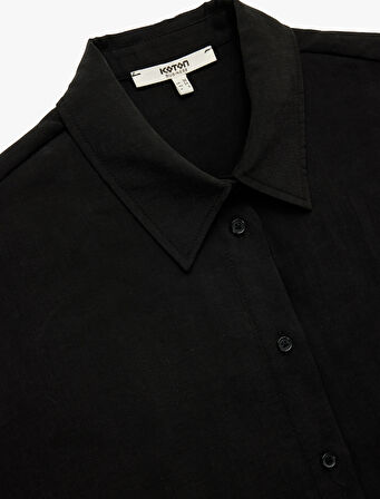 Klasik Yaka Uzun Kollu Oversize Gömlek