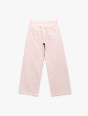 Pamuklu Bol Kesim Geniş Paça Jean Pantolon - Loose Straight Fit Jean