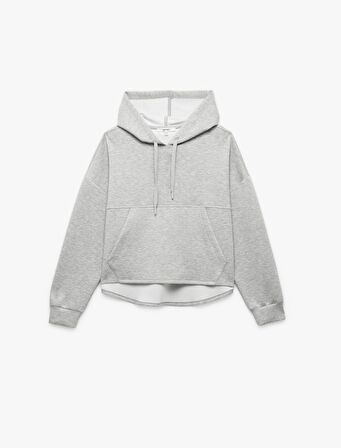 Regular Fit Kanguru Cepli Uzun Kollu Kapüşonlu Sweatshirt