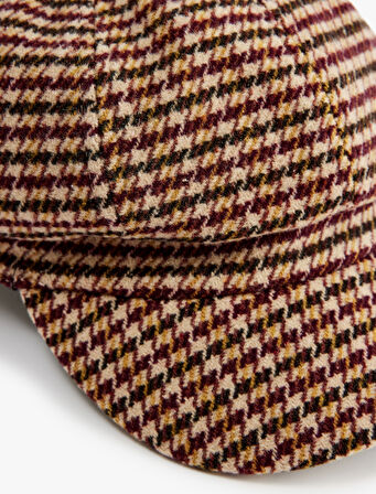 Kazayağı Desenli Kasket Şapka