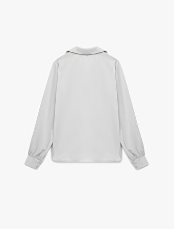 Uzun Kollu Cep Detaylı Klasik Yaka Düğmeli Gömlek