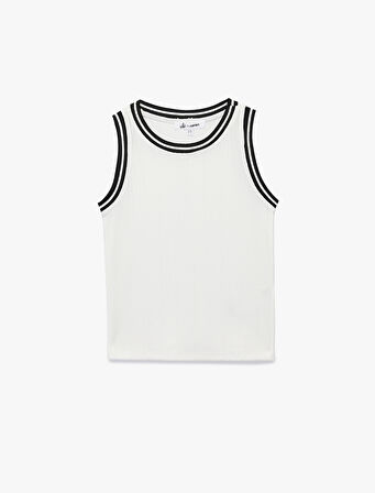 Slim Fit Kolsuz Biyeli Bisiklet Yaka Atlet