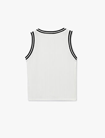 Slim Fit Kolsuz Biyeli Bisiklet Yaka Atlet