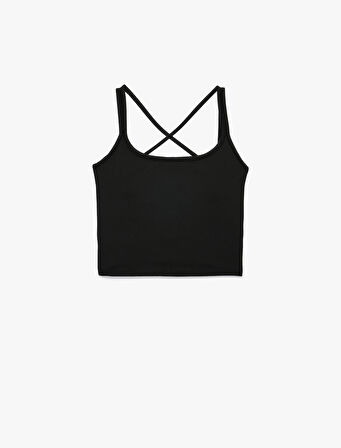 İp Askılı Sırt Detaylı Yarım Sporcu Sütyeni