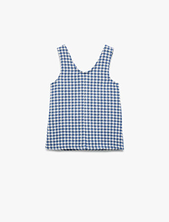 Cepli V Yaka Kolsuz Pötikareli Tüvit Jile Salopet Elbise