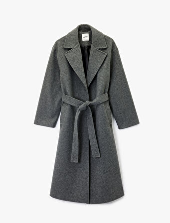 Kemerli Kaban Kaşe Uzun Kollu Cepli