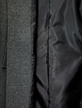 Kemerli Kaban Kaşe Uzun Kollu Cepli