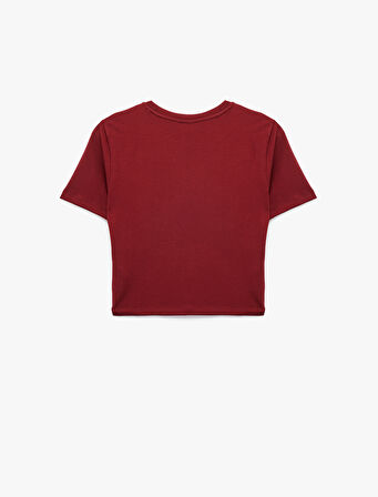 Pamuklu Slim Fit Kısa Kollu Bisiklet Yaka Tişört