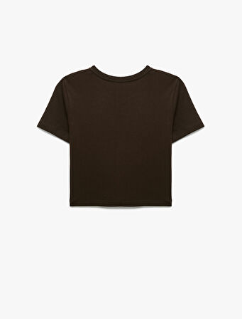 Pamuklu Slim Fit Kısa Kollu Bisiklet Yaka Tişört