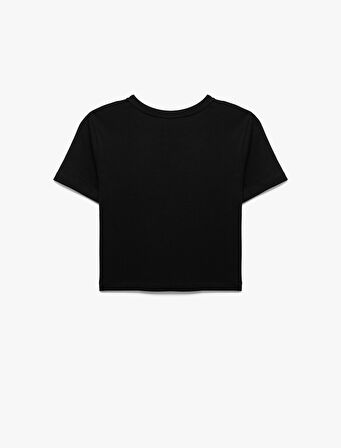 Pamuklu Slim Fit Kısa Kollu Bisiklet Yaka Tişört