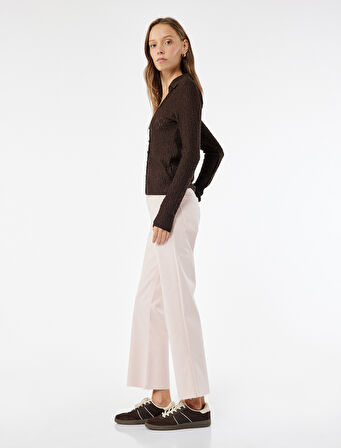 Kesik Paça Basic Denim Pantolon