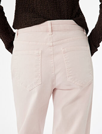 Kesik Paça Basic Denim Pantolon