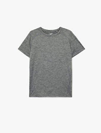 Kısa Kollu Bisiklet Yaka Reglan Kol Basic Spor Tişört