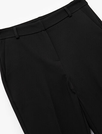 Yüksek Bel Slim Fit Cigarette Kumaş Pantolon