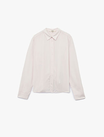 Regular Fit Uzun Kollu Klasik Yaka Viskon Gömlek