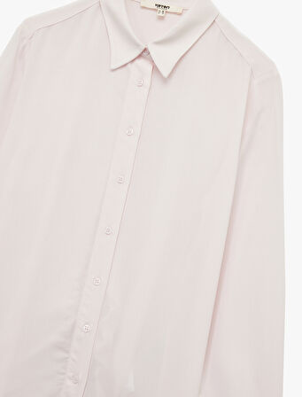 Regular Fit Uzun Kollu Klasik Yaka Viskon Gömlek