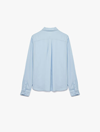 Regular Fit Uzun Kollu Klasik Yaka Viskon Gömlek