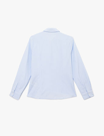 Slim Fit Uzun Kollu Klasik Yaka Çizgili Gömlek