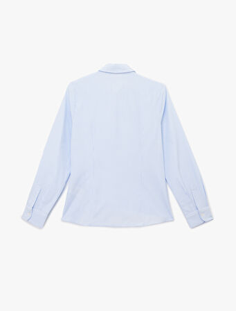 Slim Fit Uzun Kollu Klasik Yaka Çizgili Gömlek