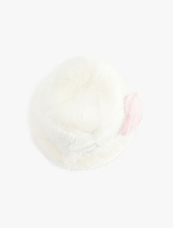 Kedi Detaylı Peluş Bucket Şapka