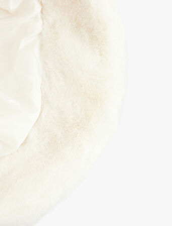 Kedi Detaylı Peluş Bucket Şapka