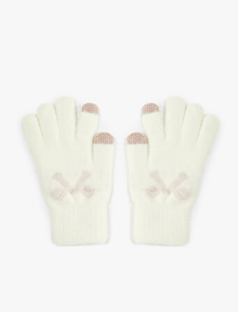 Fiyonk Detaylı Triko Eldiven
