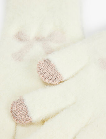 Fiyonk Detaylı Triko Eldiven