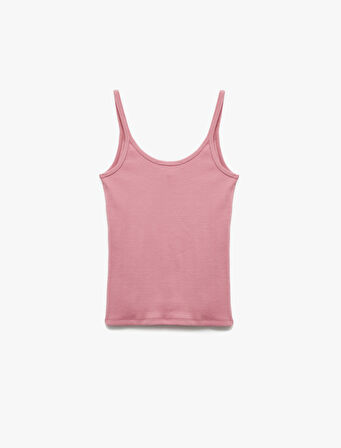 Pamuklu U Yaka Slim Fit Fitilli Atlet