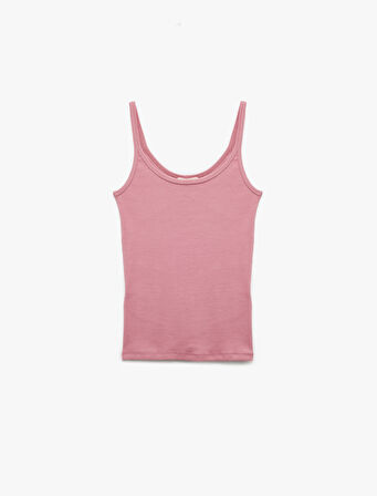 Pamuklu U Yaka Slim Fit Fitilli Atlet