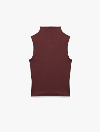 Pamuklu Slim Fit Kolsuz Dik Yaka Body