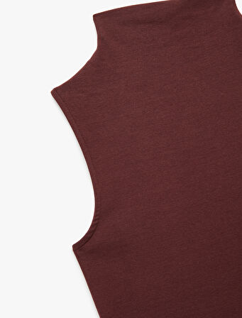 Pamuklu Slim Fit Kolsuz Dik Yaka Body